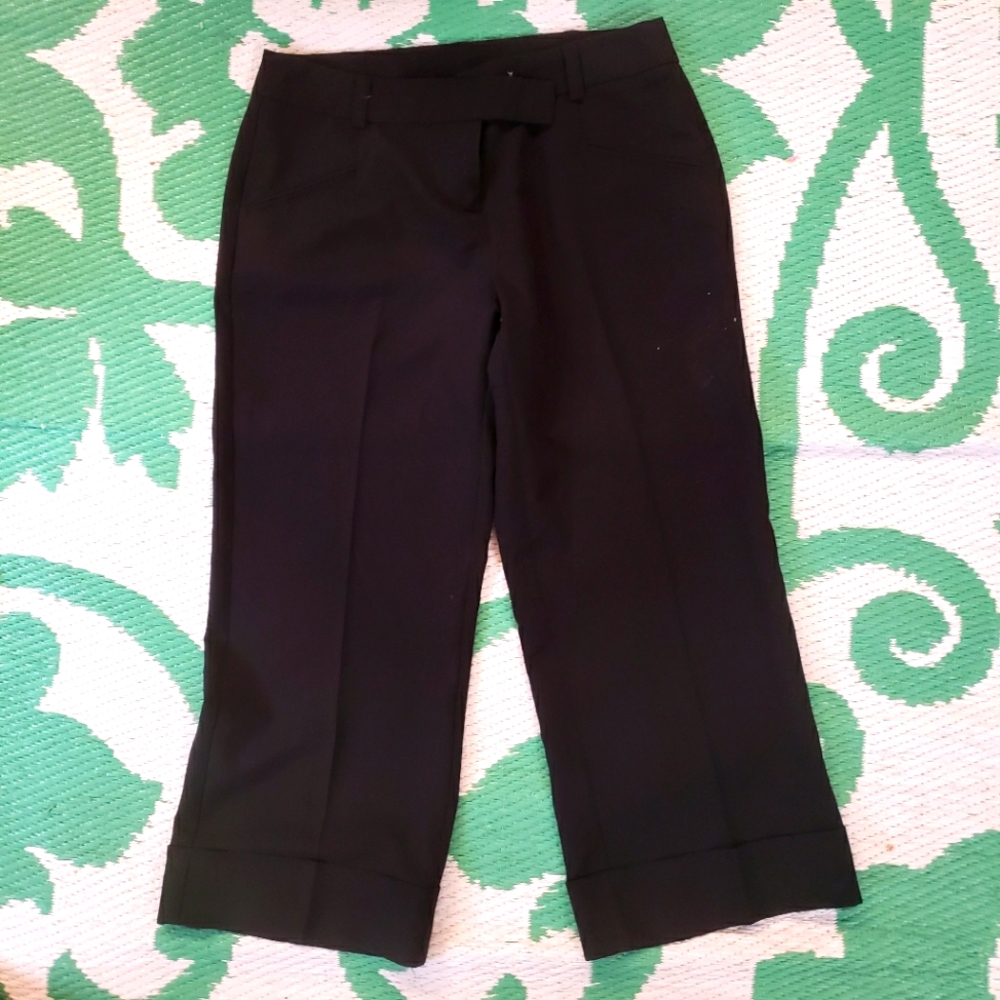 INC Petite Capri Pants Cuffed Zip Front